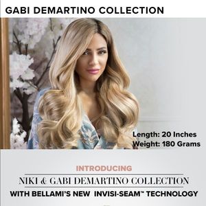 Bellami extensions .  Gabe Demartino collection.